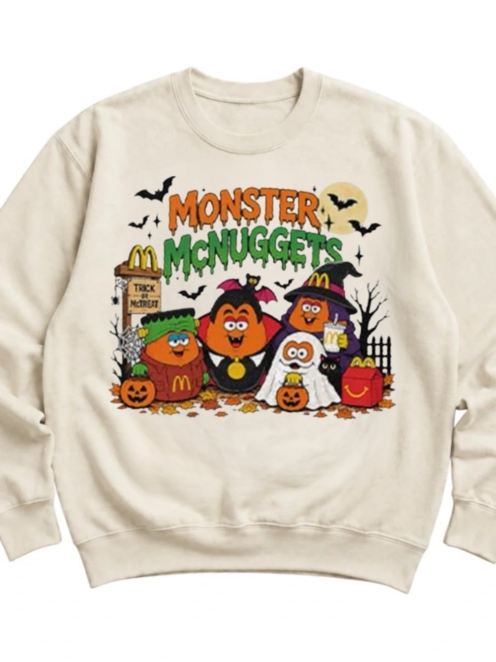 Cream Monster McNuggets Halloween Sweatshirt